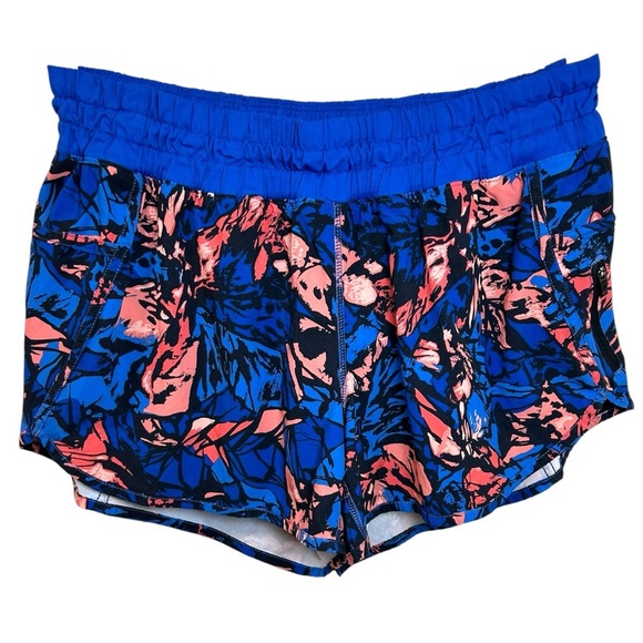 Lululemon Women’s ‘Tracker Short IV’ Paint Storm Print, Harbor Blue, Black SZ 12 - Picture 3 of 13